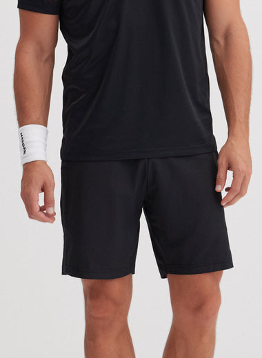 Racquet Shorts in Jet Black