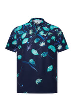 Botanica Golf Polo in Turquoise on Navy